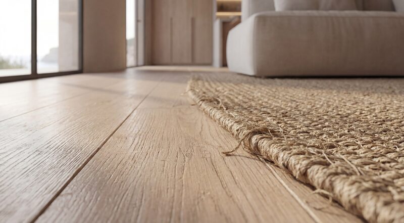 Detalle del pavimento de madera