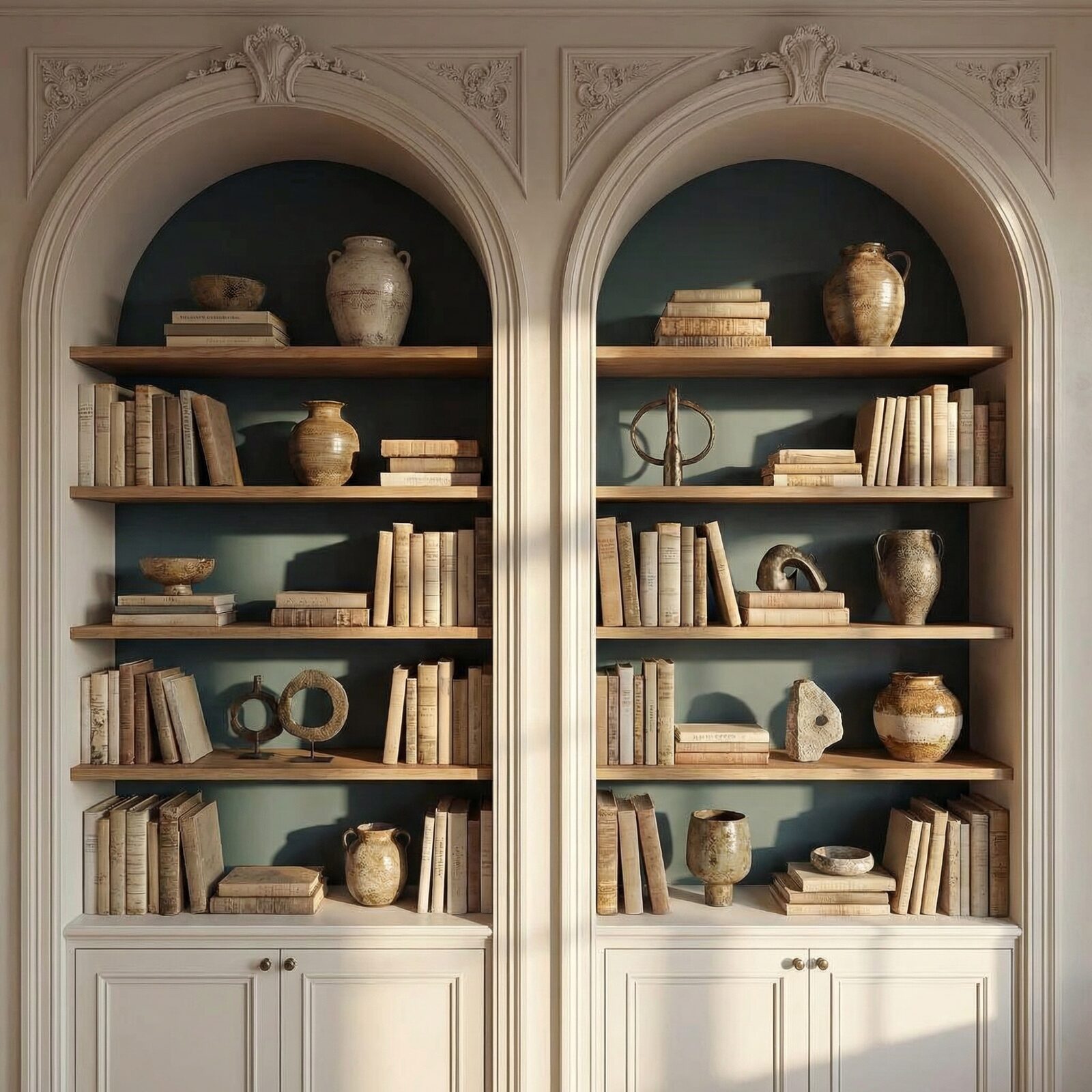Librería integrada con iluminación