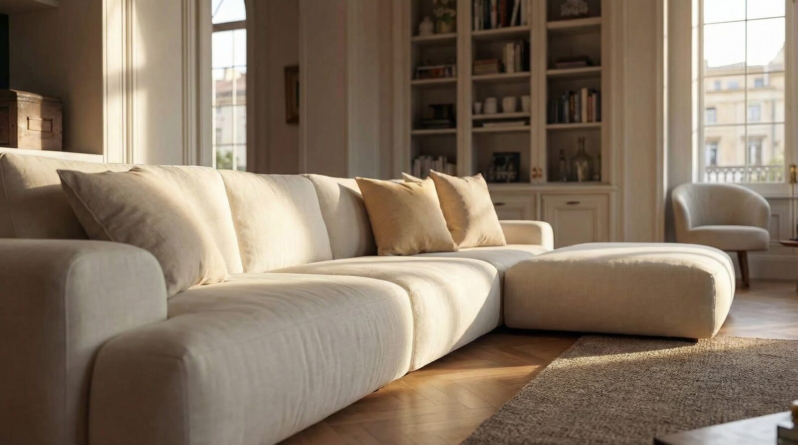 Sofá con vista al salón