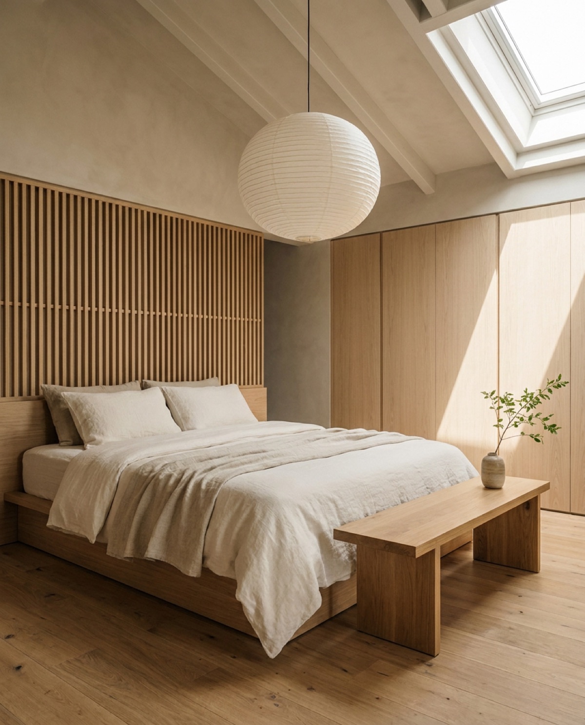 Ático Gràcia — dormitorio